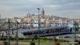 Wieża i Most Galata w Stambule
